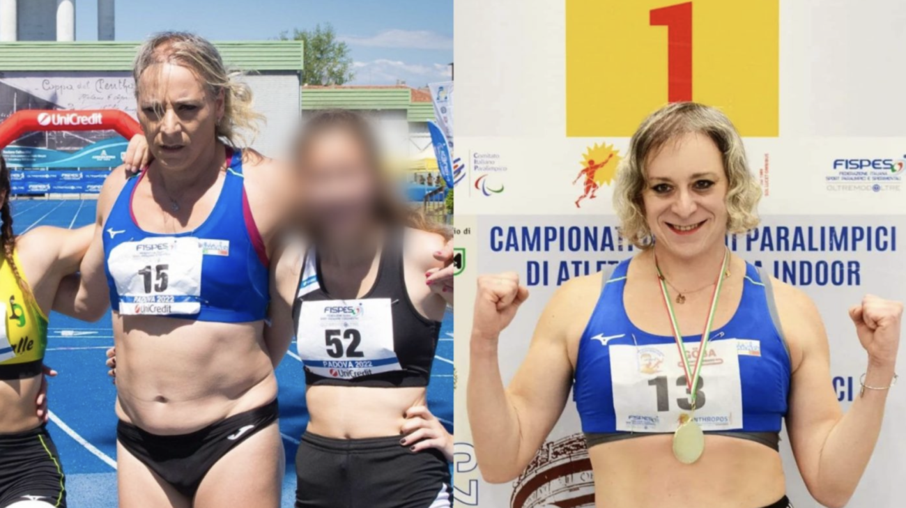 【イタリア女子陸上競技】自称トランスジェンダーの50代男性が優勝　観客が反発、2位の女性選手を讃える