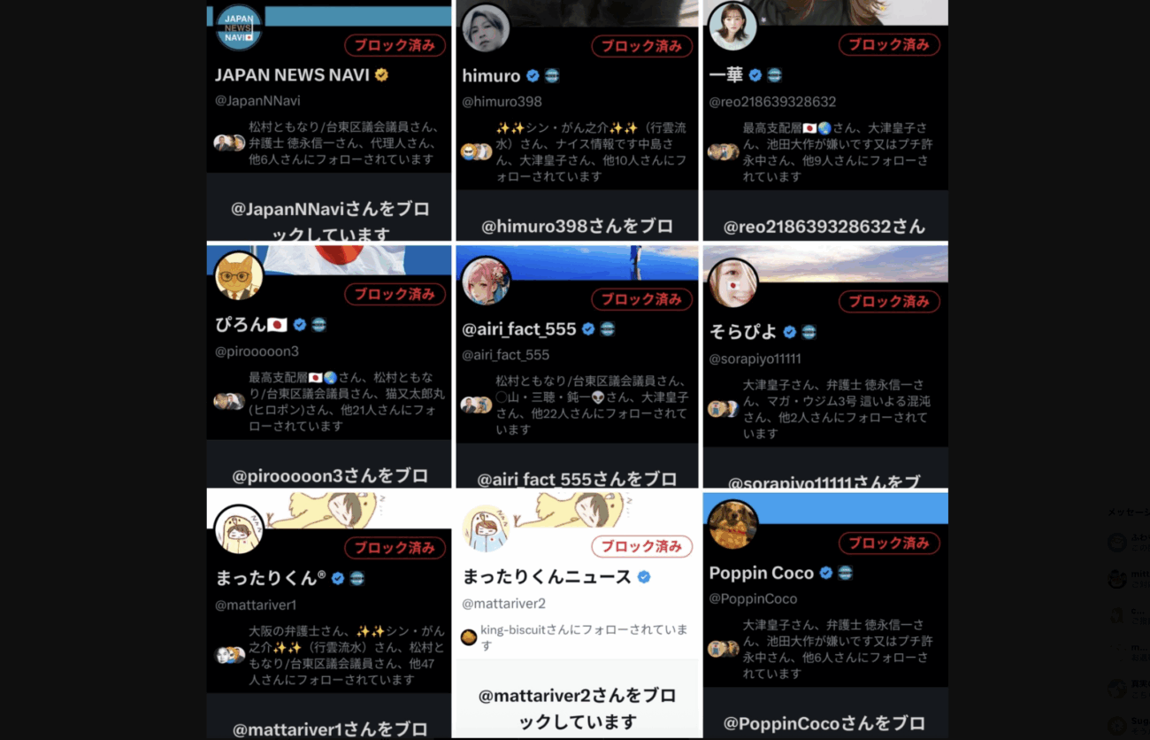 【参政党の終焉】参政党を支持するXアカウントが一斉に凍結される 『JAPAN NEWS NAVI』『一華』『himuro』『Poppin Coco』…等
