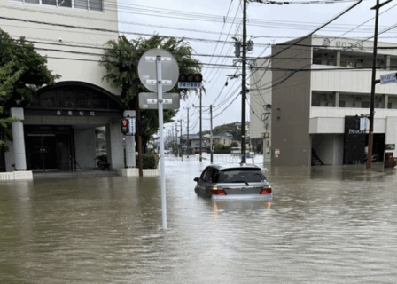 【異常気象】福岡県宗像市の24時間降水量425.5mm、観測史上1位を記録　冠水被害相次ぐ