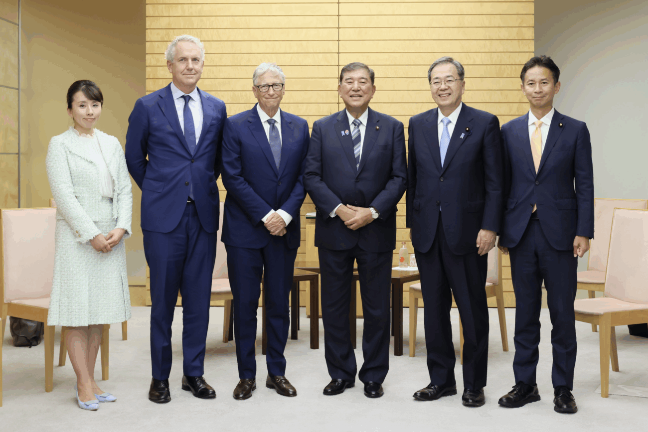 石破首相、ビル・ゲイツと総理大臣官邸で会談 政府から途上国の子供たちへのワクチン推進に5.5億ドル(約810億円)の支援を約束