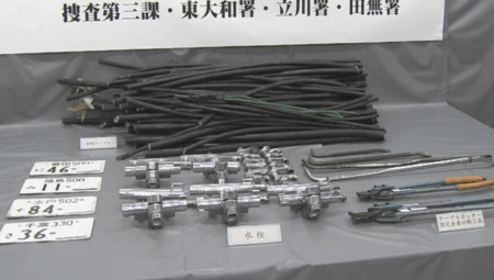 【東京都・武蔵村山市】解体工事現場に侵入し、銅線およそ330キロを窃盗　中国籍の男女3人を逮捕　「金属盗対策法」の違反で全国初の摘発